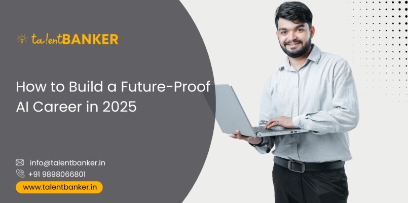 Young Indian male student holding laptop, smiling confidently, representing AI career training in Ahmedabad with TalentBanker.